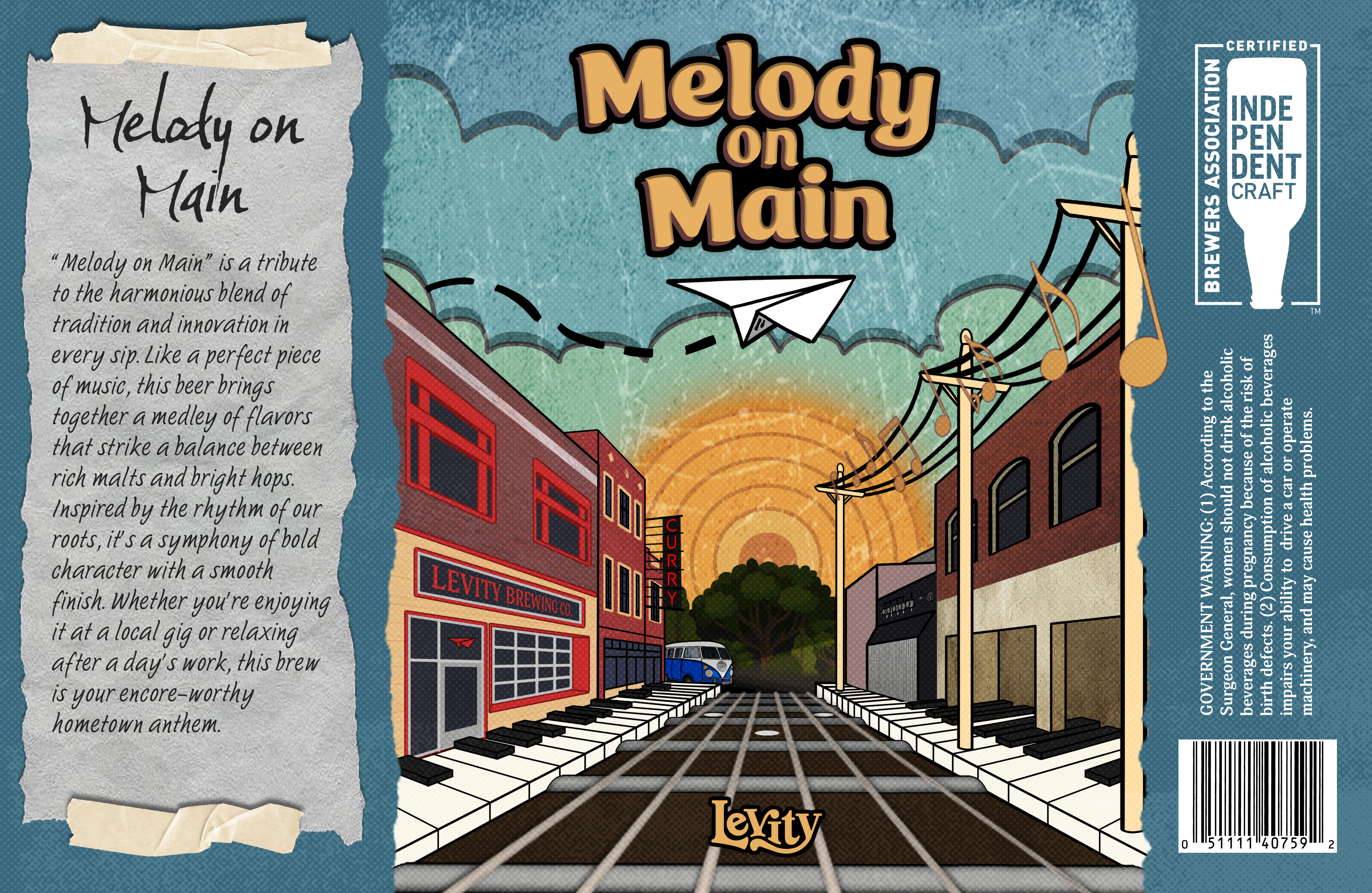 Levity Beer Label Design